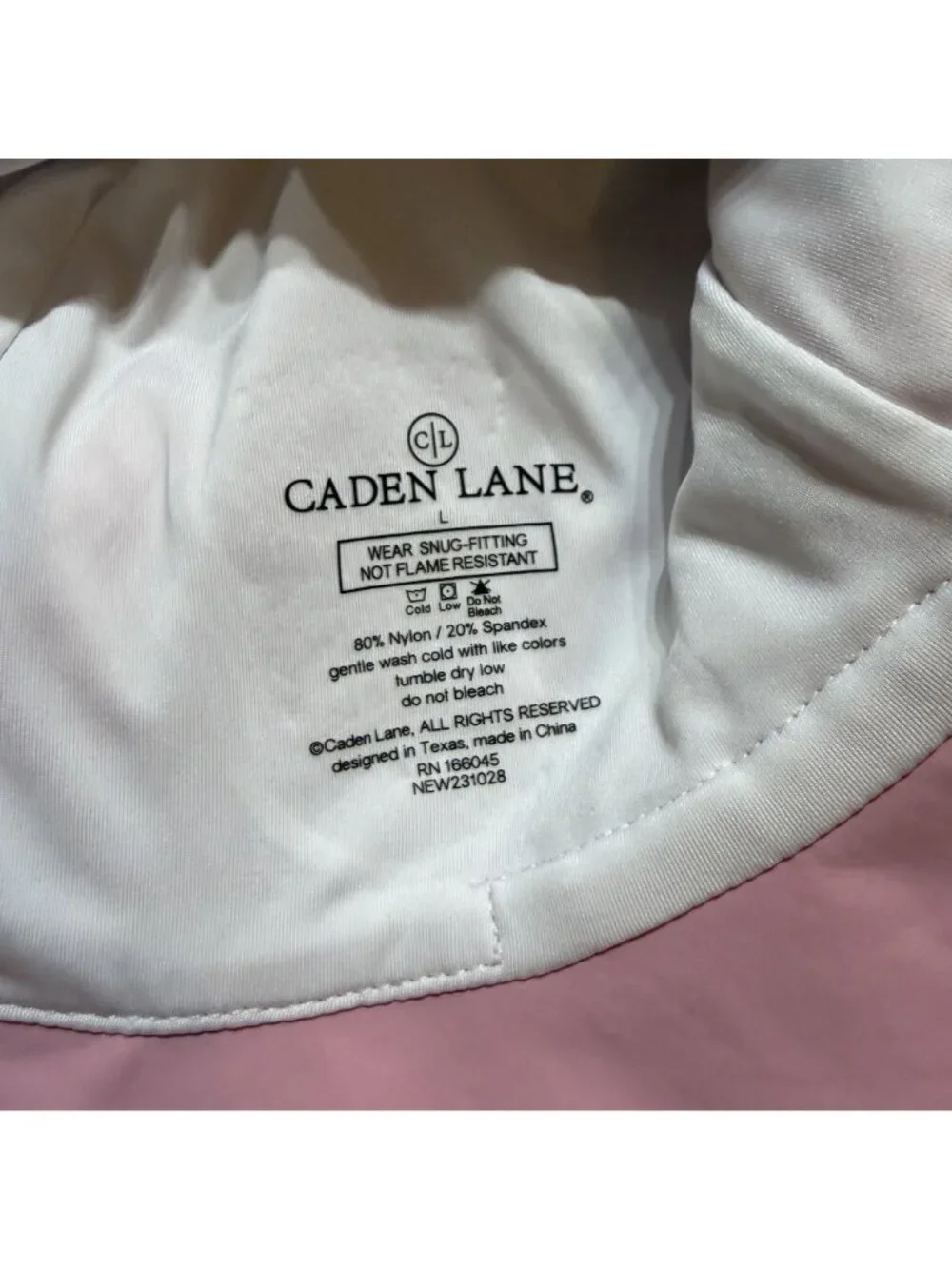 Caden Lane Solid Sun Hat Toddler Large 2T-3T Adjustable UPF 50 Light Pink Beach